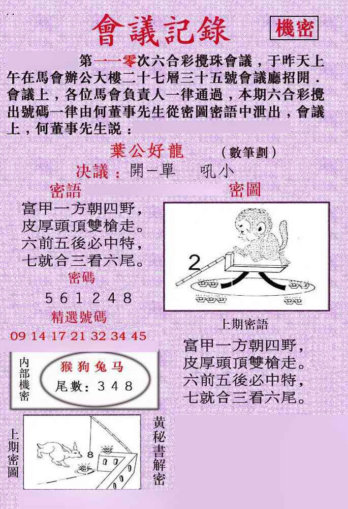 会议记录 第110期