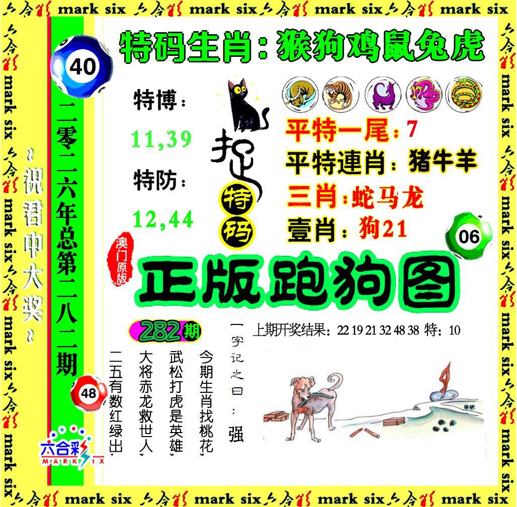 正版跑狗图 第281期