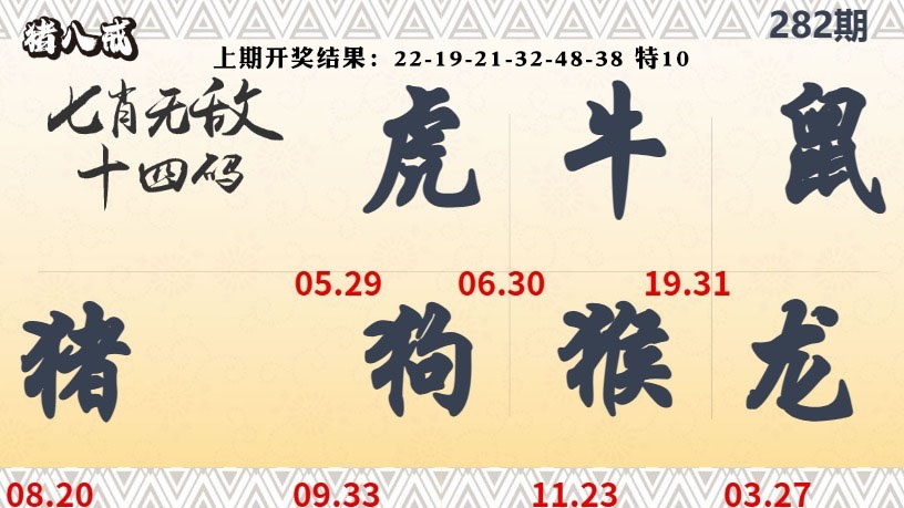 七肖无敌14码 第280期