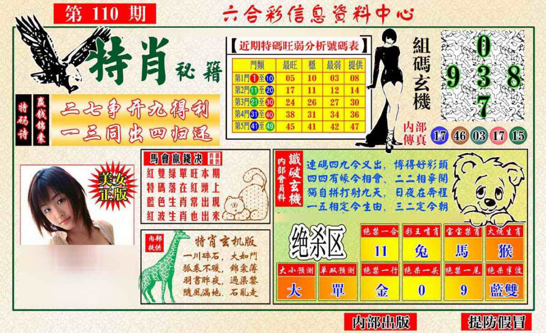 特肖秘籍 第110期
