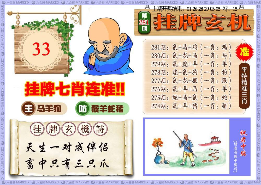 挂牌玄机 第281期