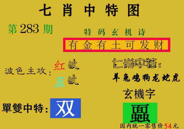 七肖中特 第282期