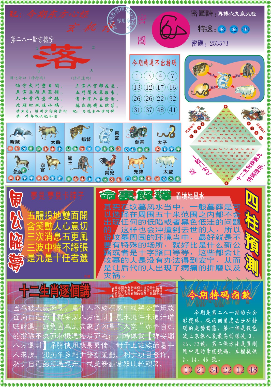 东方心经B 第281期