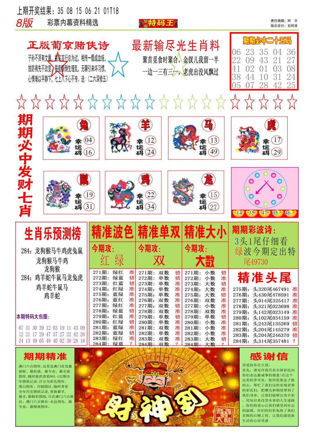 特码王B 第283期