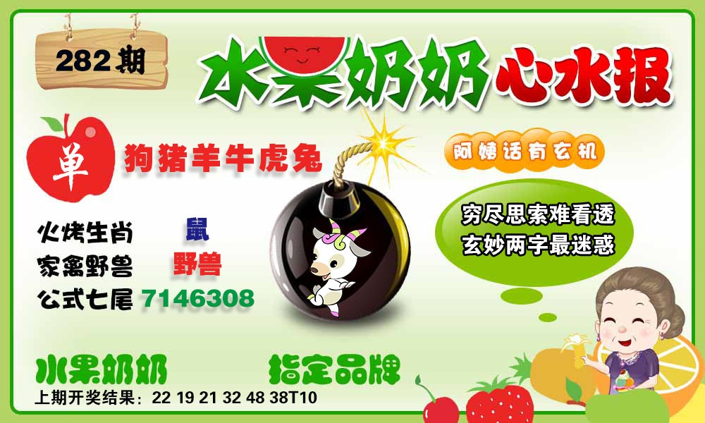 水果心水报 第281期
