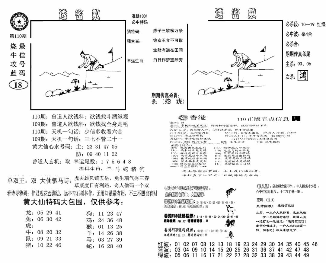 诸葛透密数(新图) 第110期