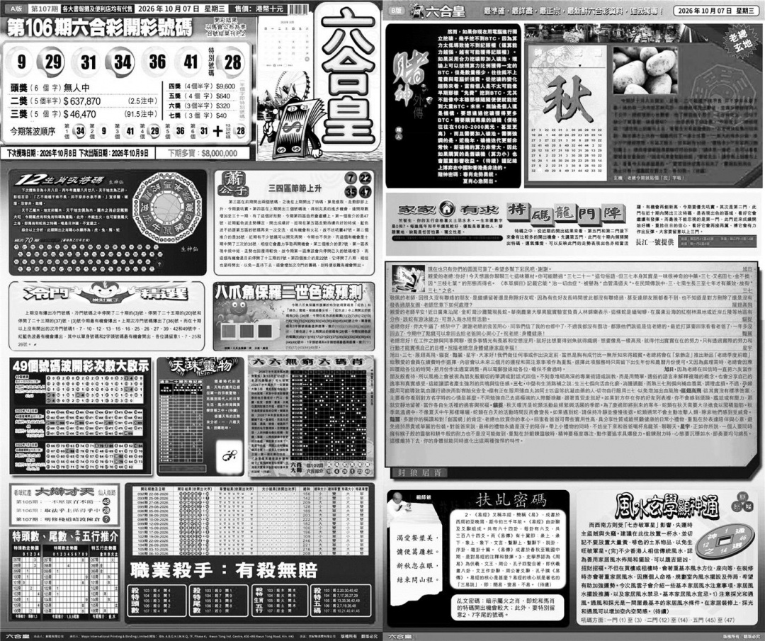 大版六合皇A 第107期