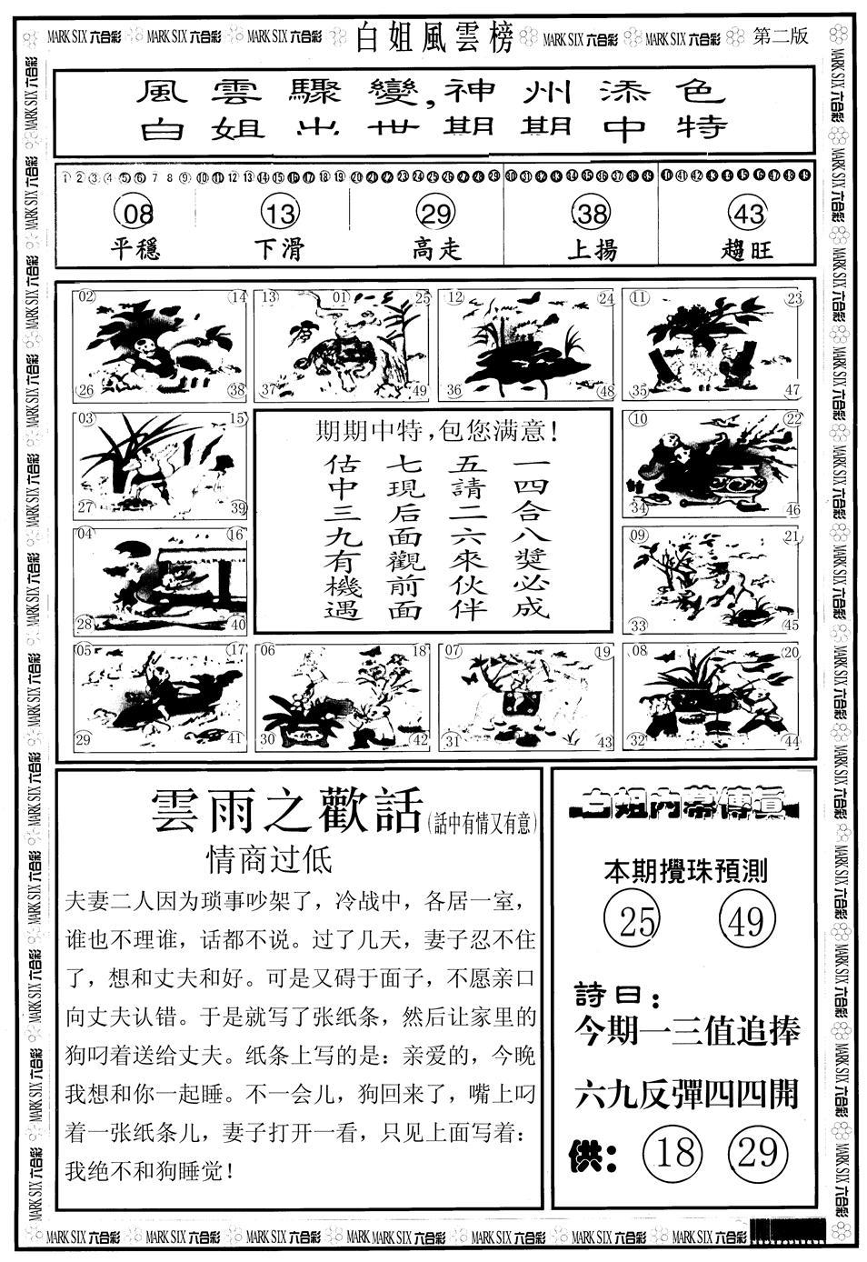 白姐风云榜B 第110期