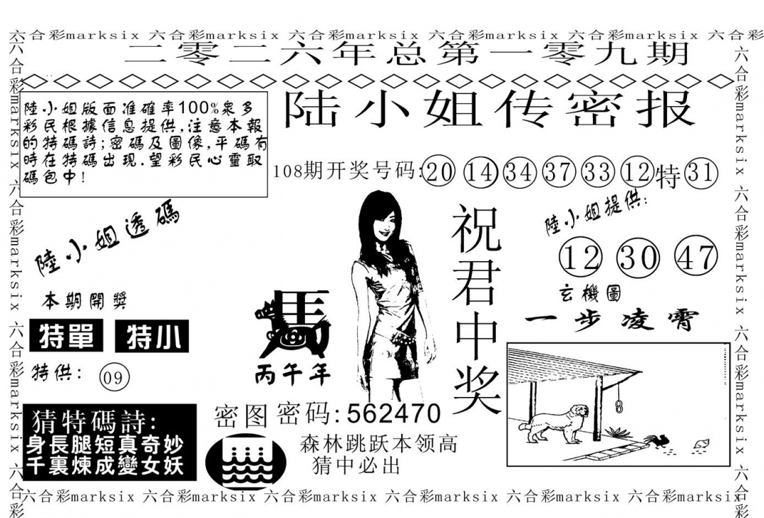 陆小姐传密A 第109期
