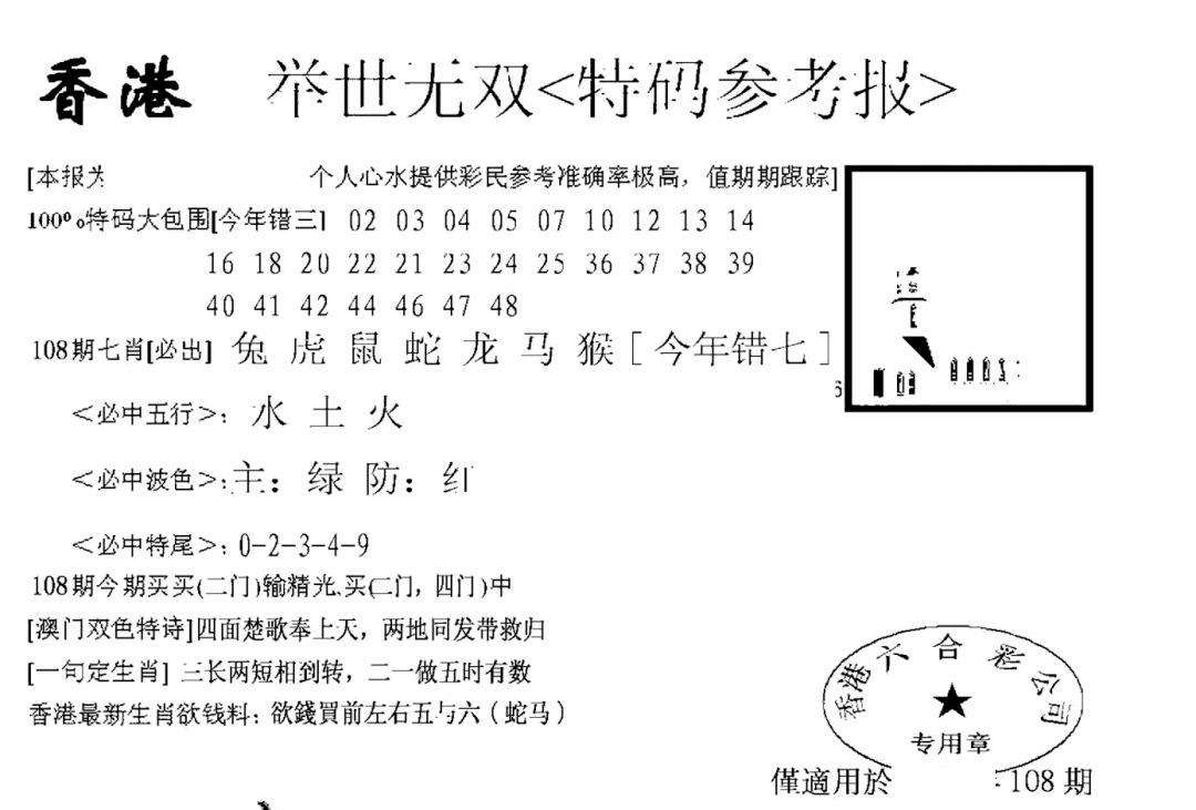 举世无双 第108期
