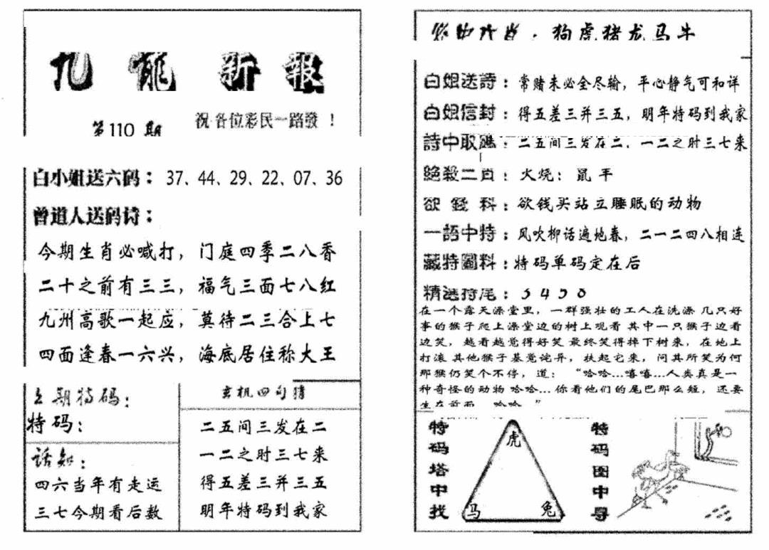 九龙新报(生肖版) 第109期