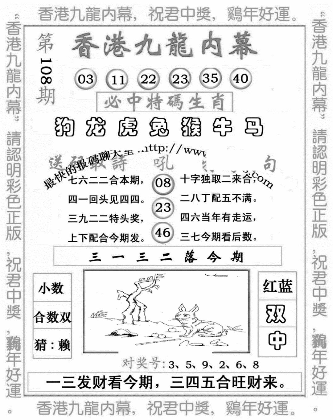 九龙内幕七肖图(新图) 第108期