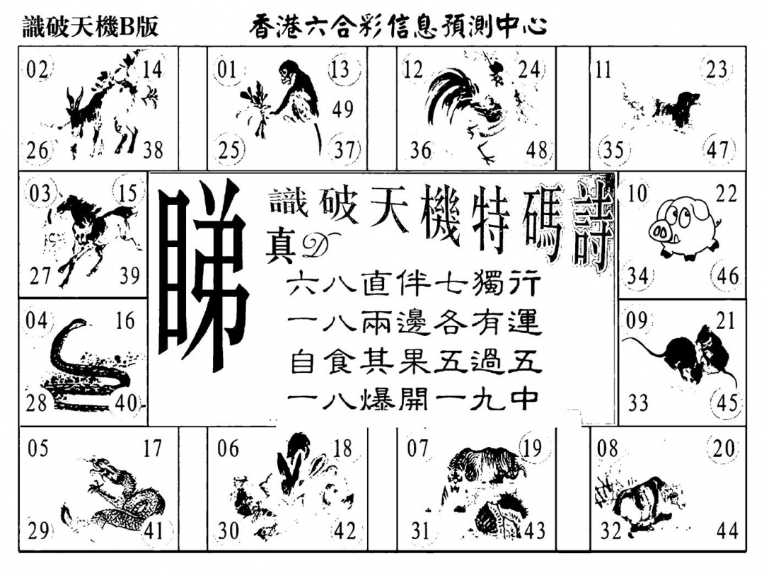识破天机B版 第110期