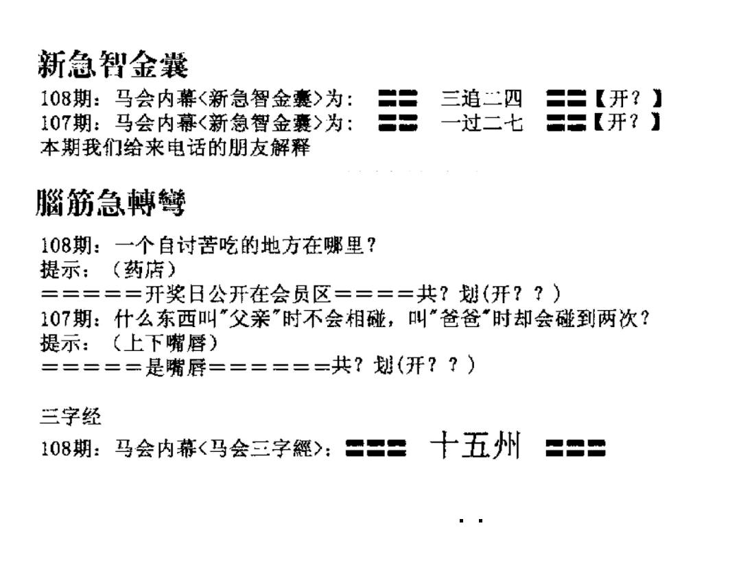 新急智金囊 第108期