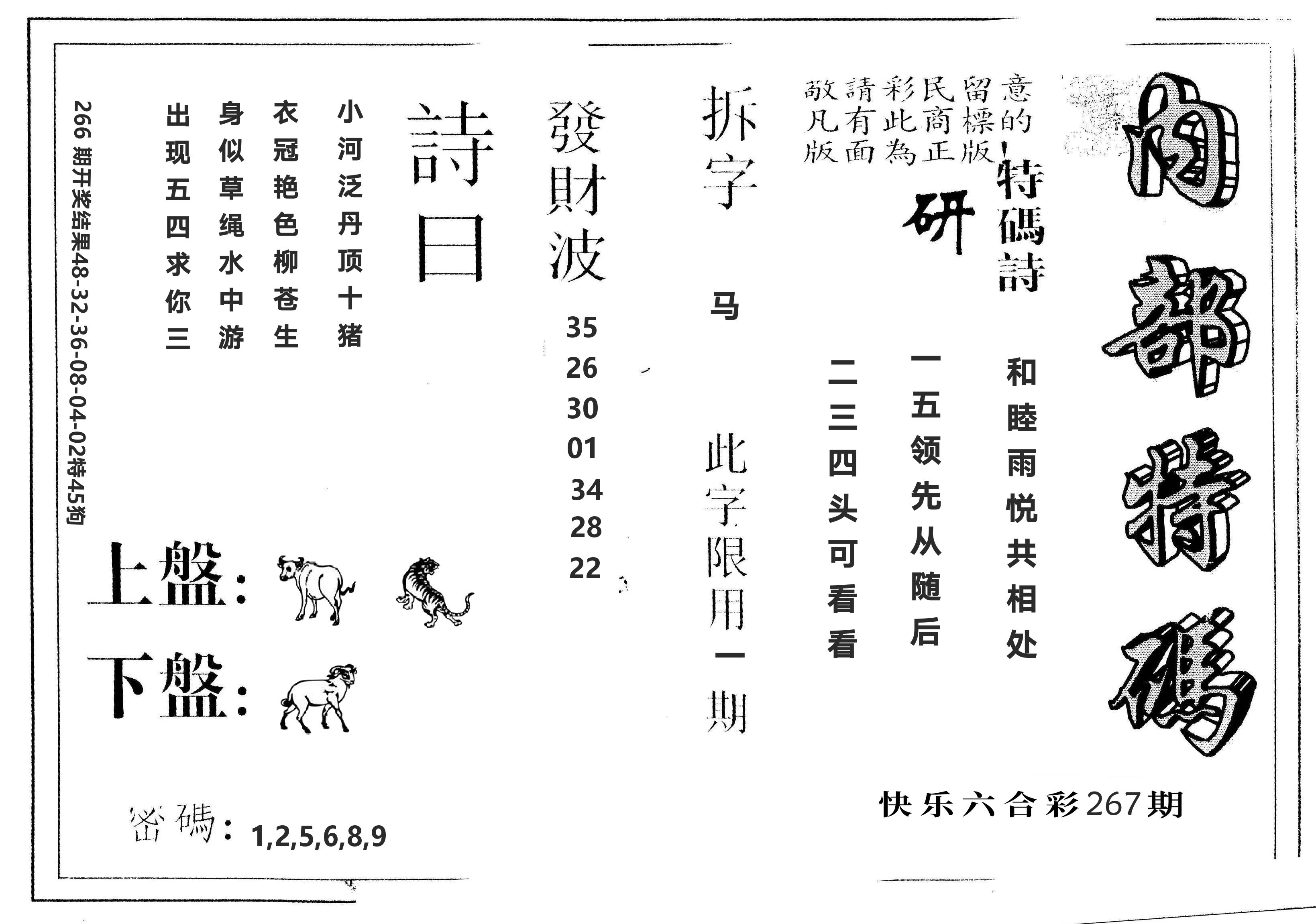 另版内部特码 第267期
