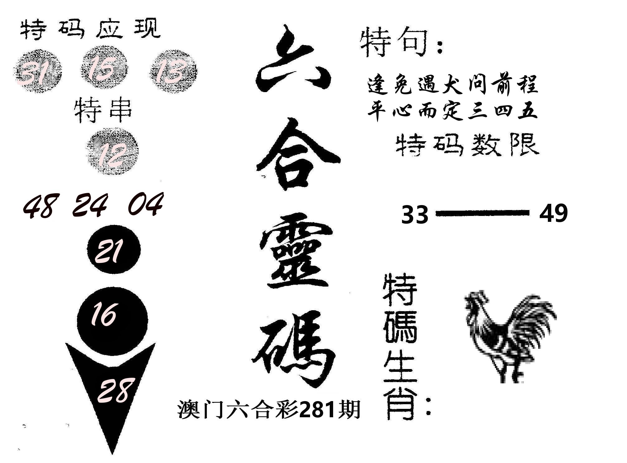 六合灵码 第281期