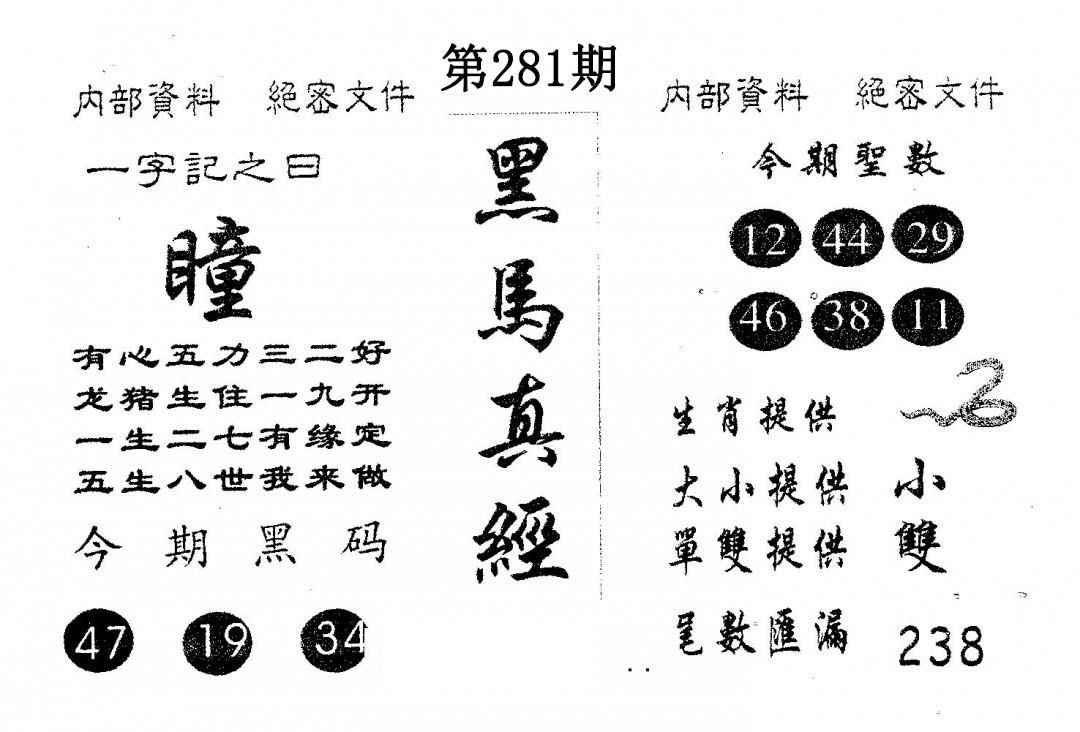黑马真经 第281期