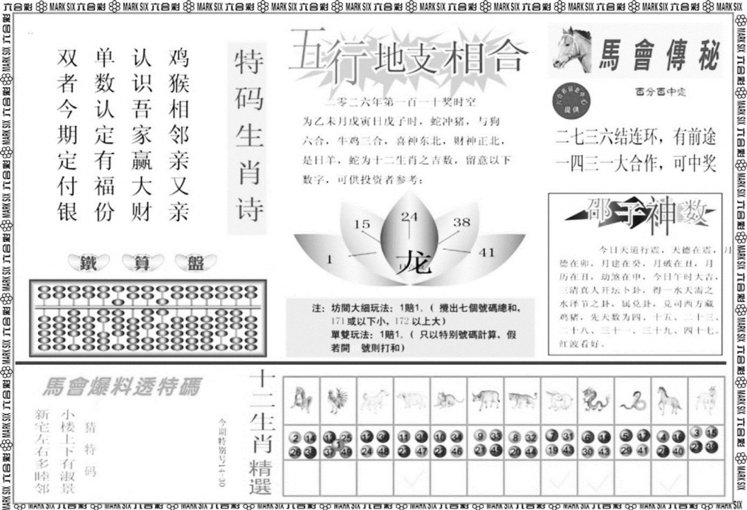马会财经B 第110期
