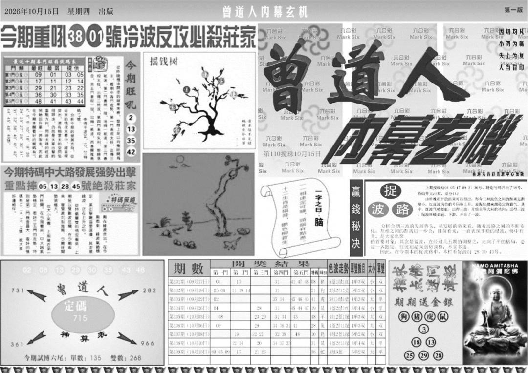 曾道人内幕玄机A 第110期