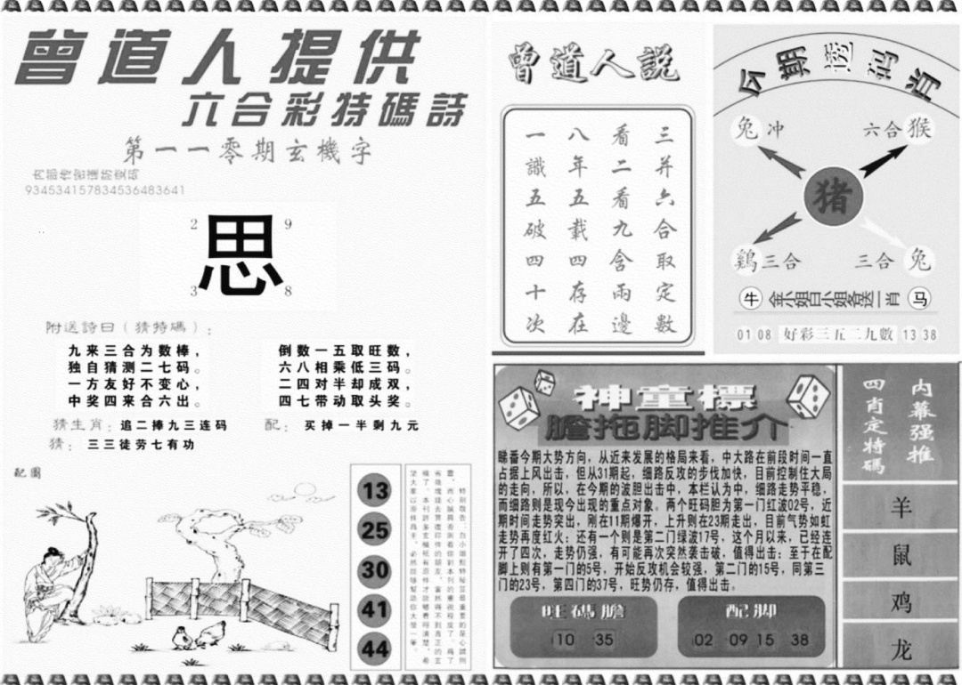 曾道人内幕玄机B 第110期